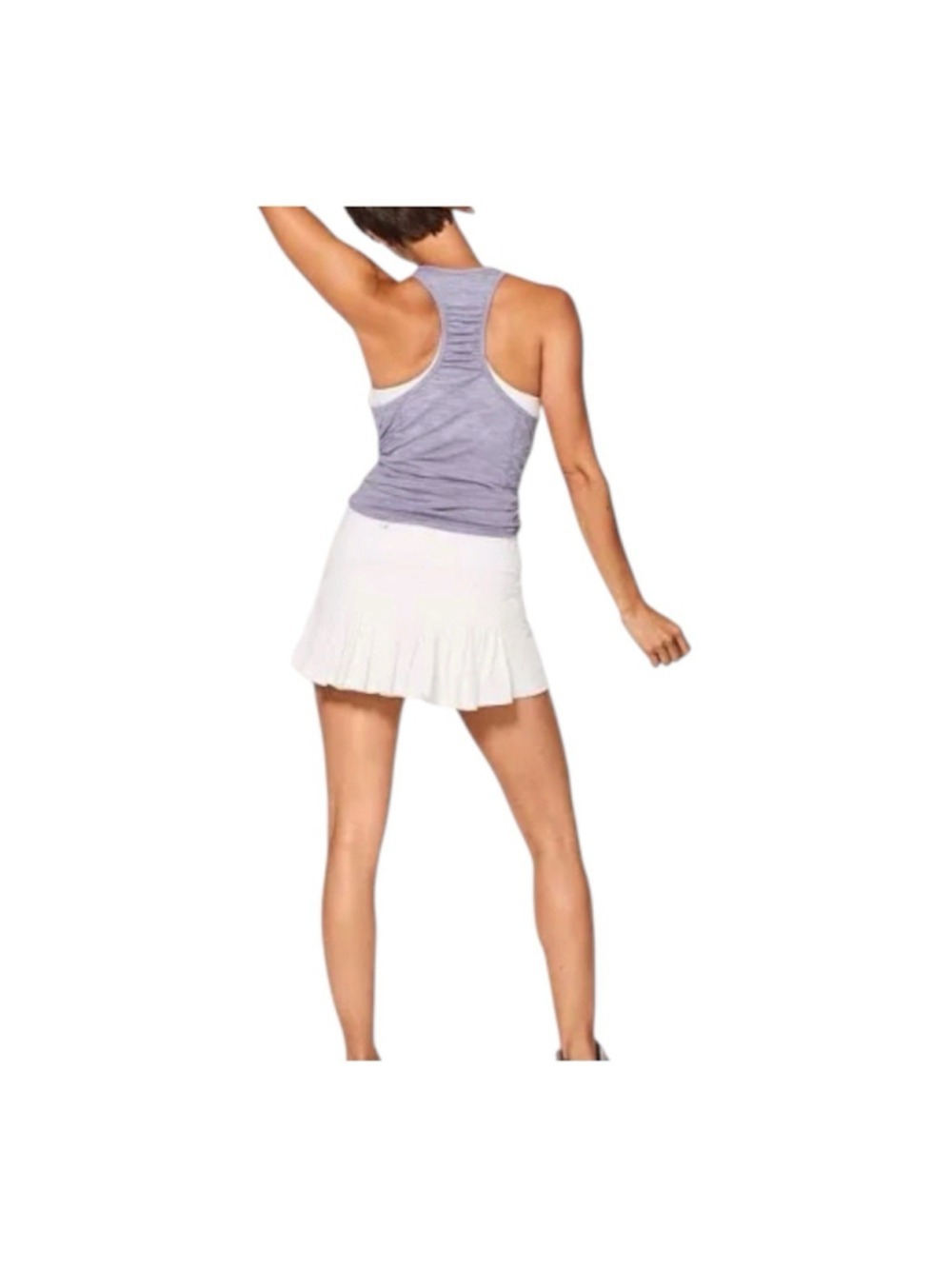 Lululemon Skirt Women 8 White Circuit Breaker Pleated Short Liner Skort Tennis - Picture 3 of 9
